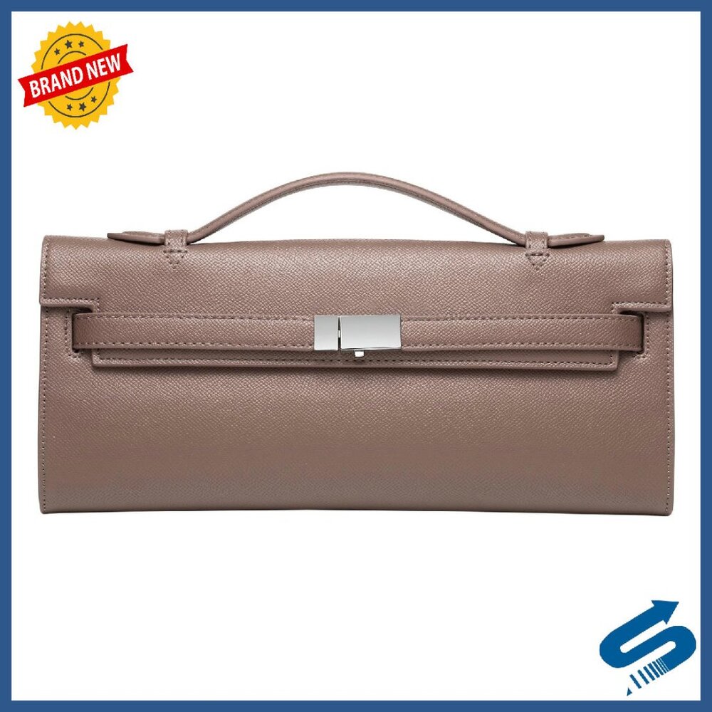 Premium Pu Leather Clutch Purse With Top Handle For Work & Evening